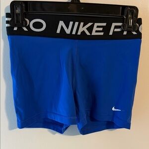 Nike Pro Royal Blue Shorts with Black Waistband
